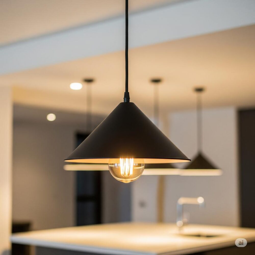 NovaGlow Brass Pendant Light